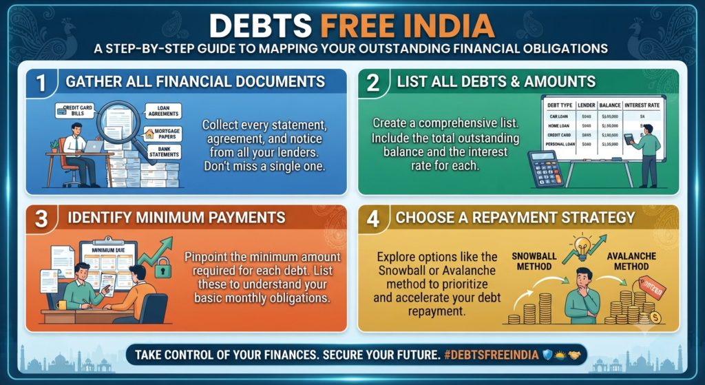 Debts Free India: A Step-by-Step Guide to Mapping Your Outstanding Financial Obligations
