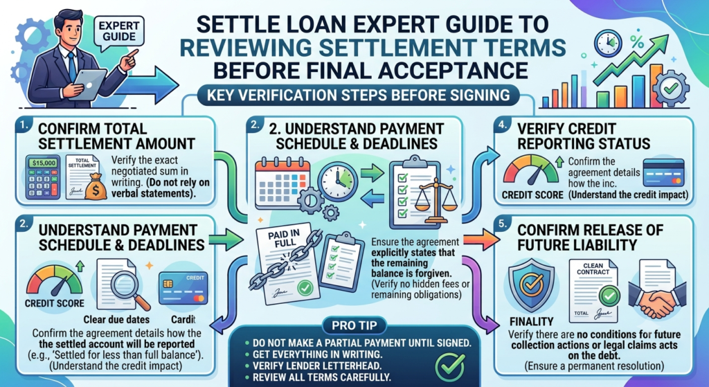 Settle Loan Expert Guide to Reviewing Settlement Terms Before Final Acceptance