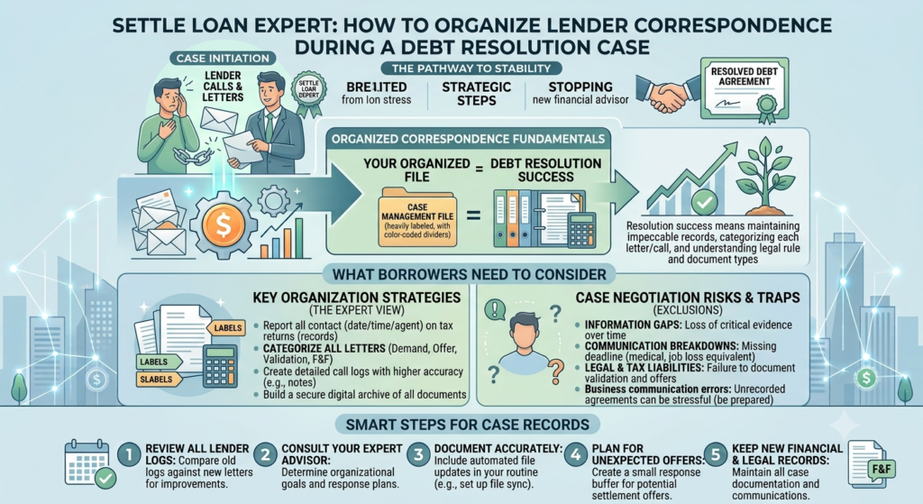 Settle Loan Expert: How to Organize Lender Correspondence During a Debt Resolution Case